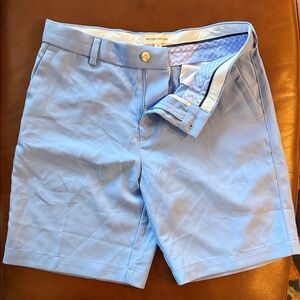 Peter Millar Light Blue Flat Front Men's Shorts